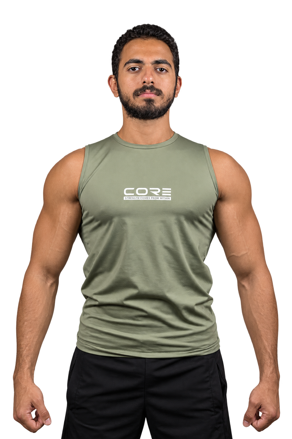 Sleeveless Compression Tank Top Sage Green