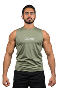 Sleeveless Compression Tank Top Sage Green