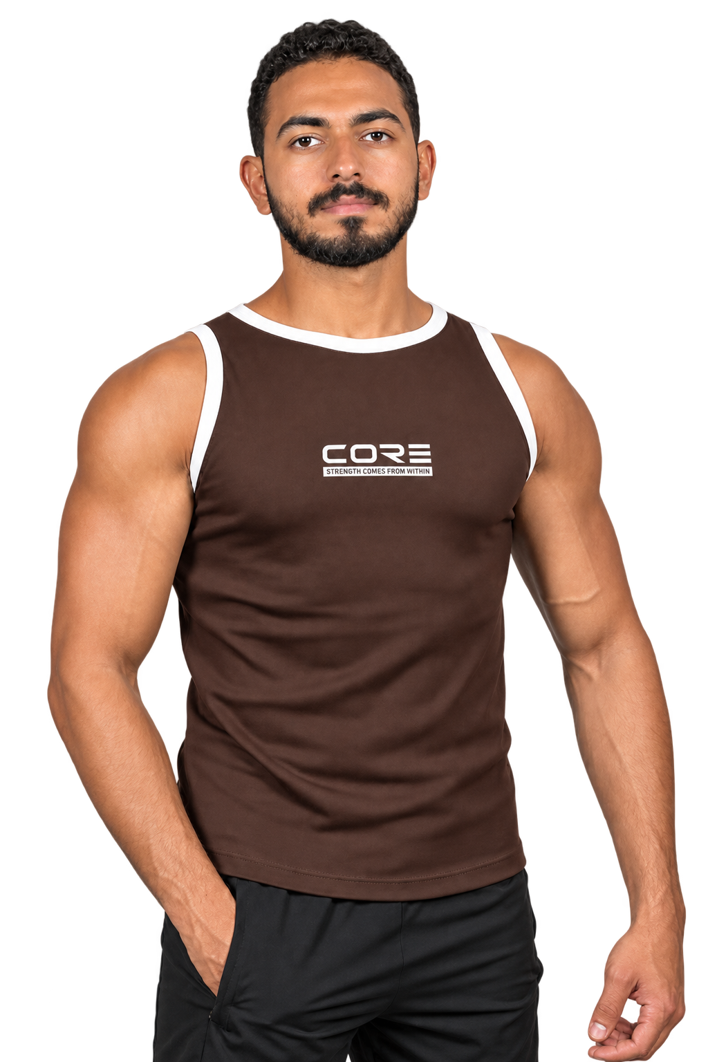 Ribbed Tank Top – Brown