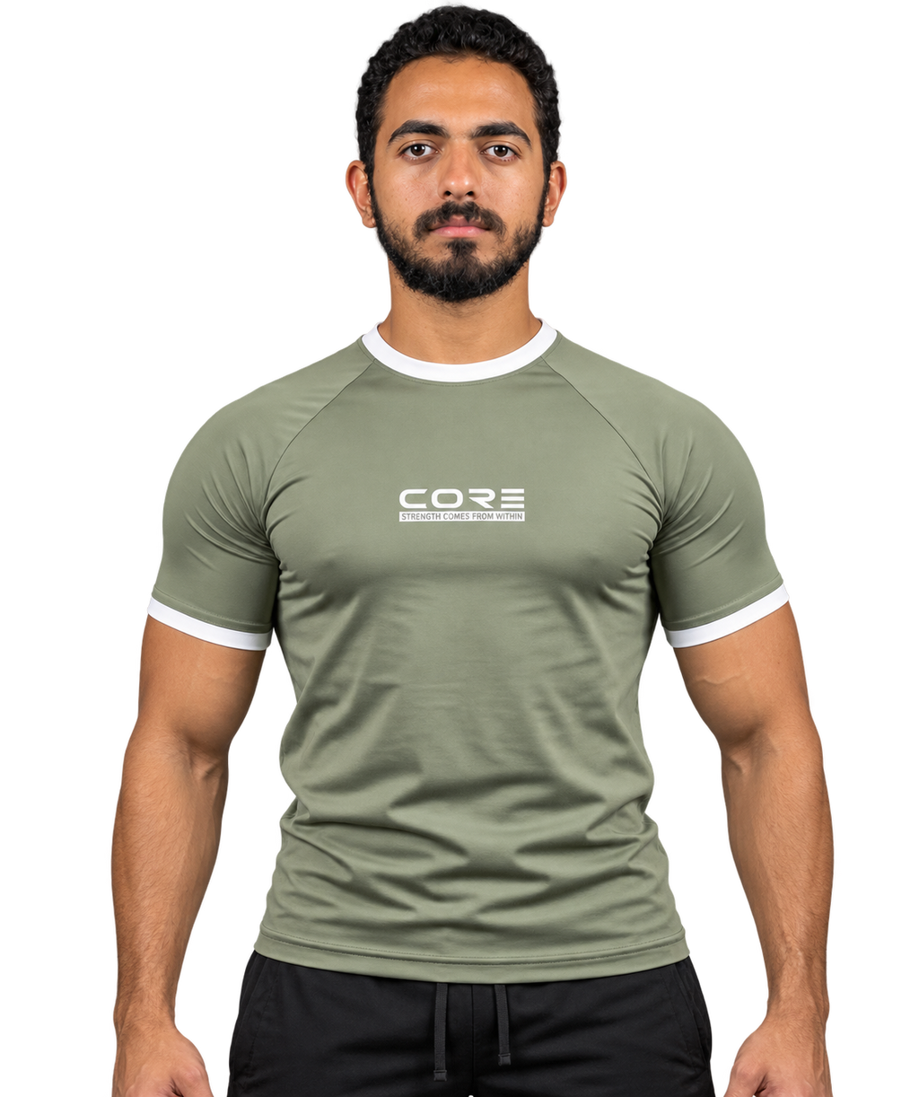 Compression Ringer  Tee – Sage Green