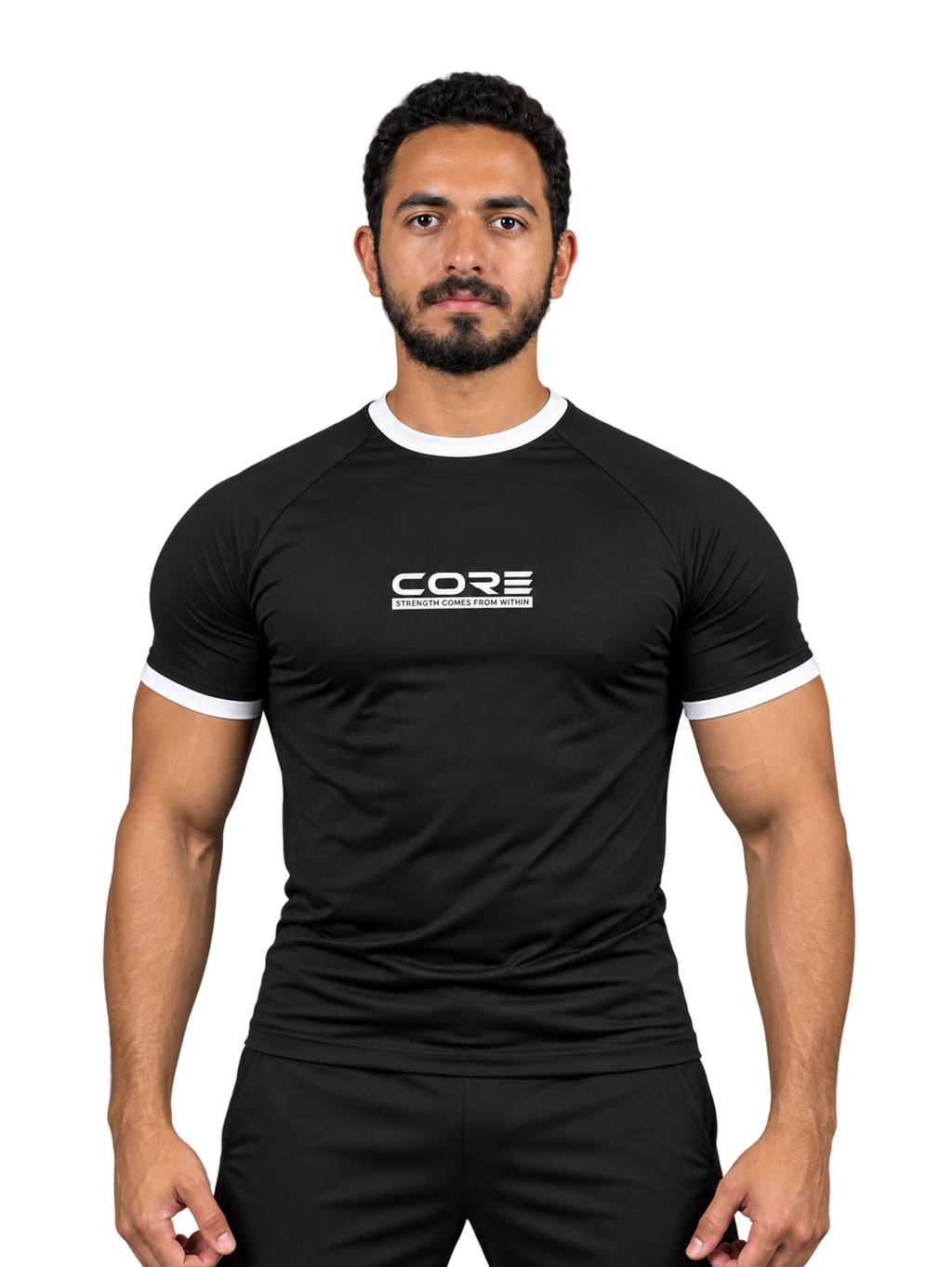 Compression Ringer Tee – Black