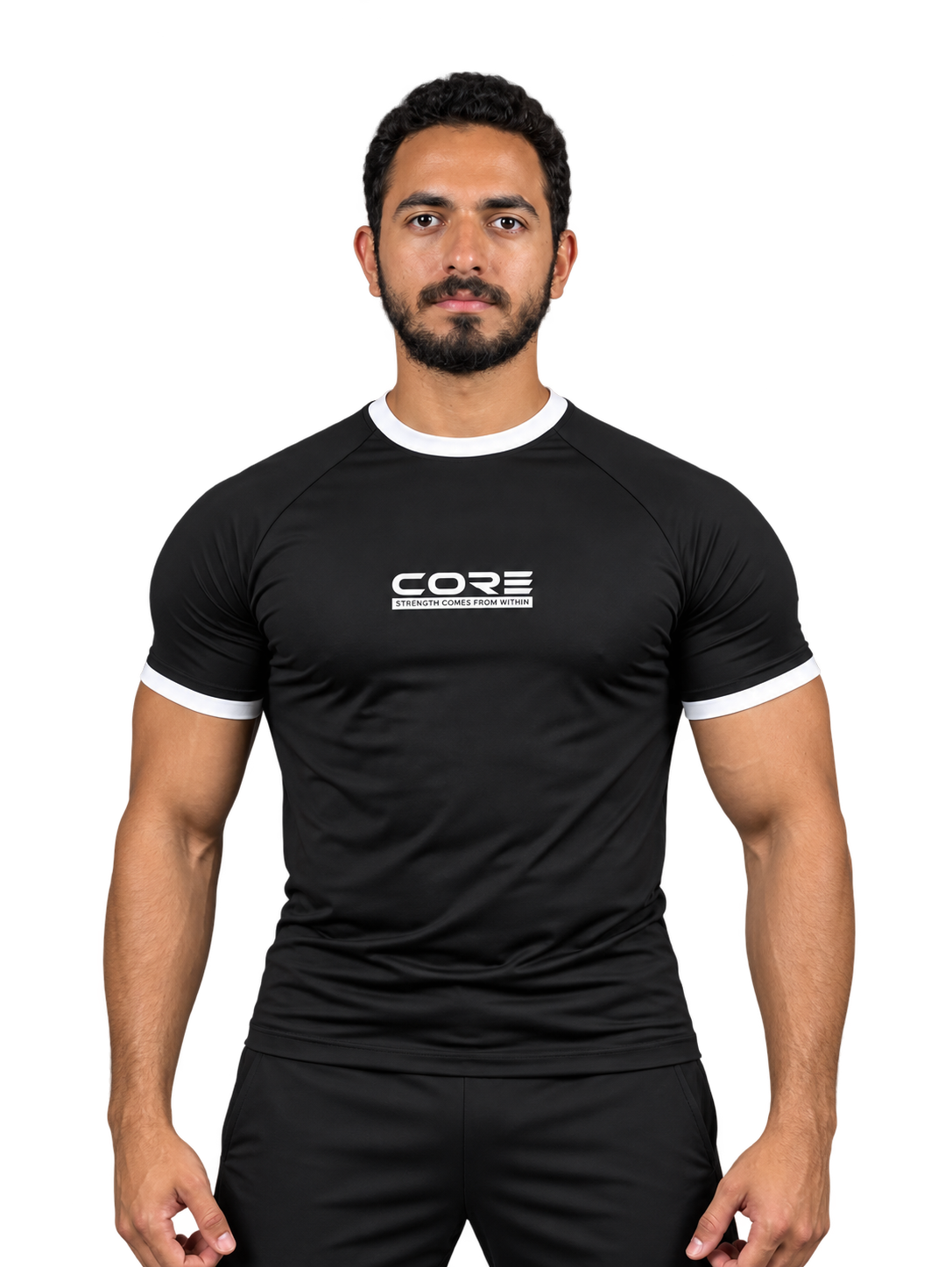 Compression Ringer Tee – Black