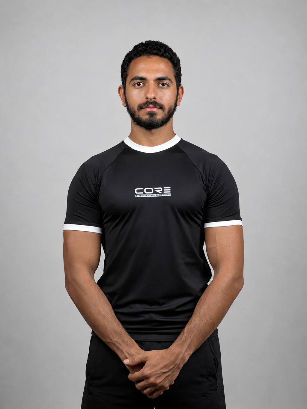 CORE Compression Ringer Tee Black portrait