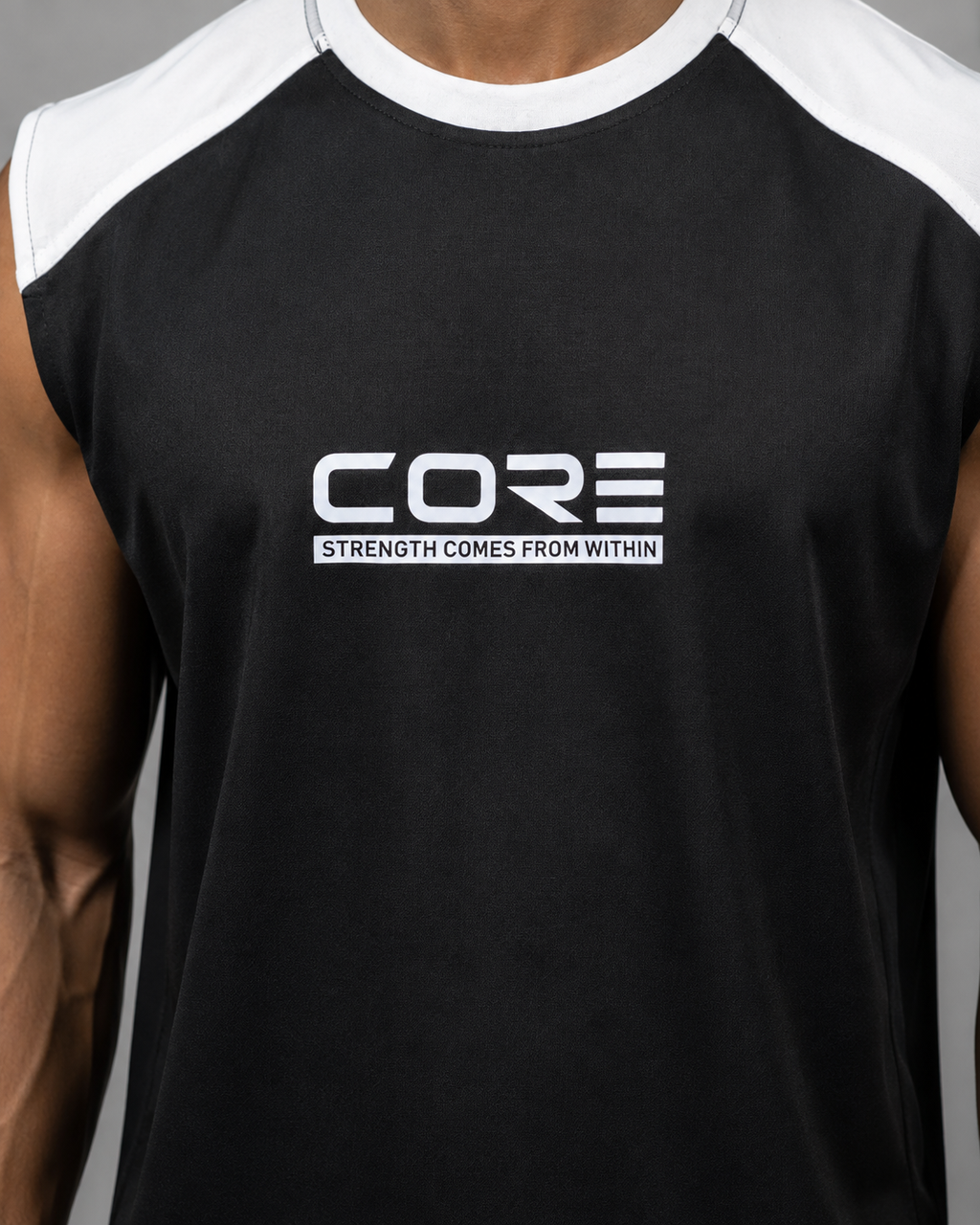 CORE Relaxed Tank Top Black detail