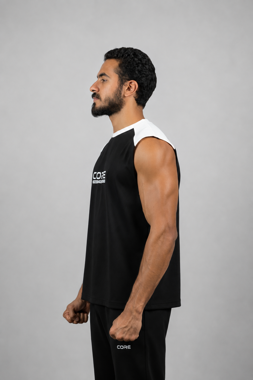 CORE Relaxed Tank Top Black side