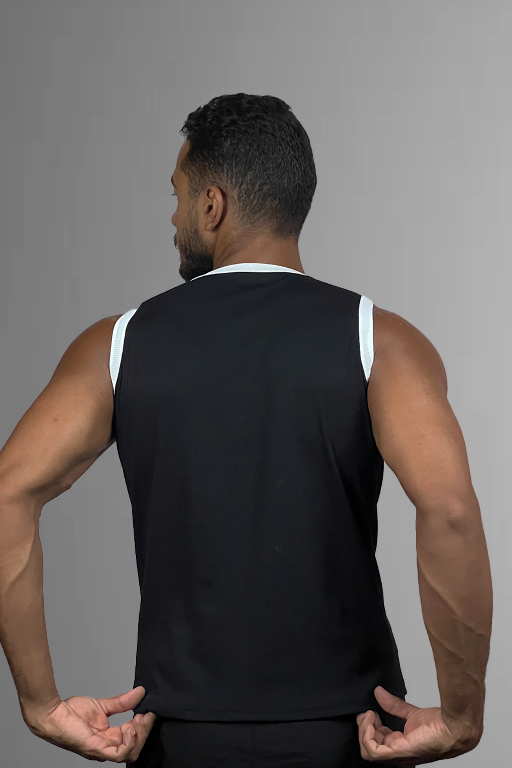 CORE Ribbed Tank Top Black back
