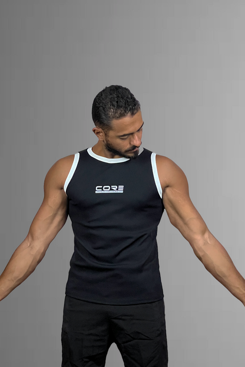 CORE Ribbed Tank Top Black full body