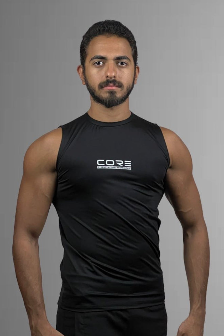 CORE Sleeveless Compression Tank Black front
